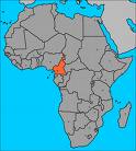 Kamerun i Afrika karta